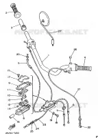 GUIDON ET CABLES pour Yamaha FS1 de 1988