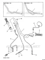 GUIDON ET CABLES pour Yamaha FS1 de 1988