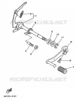 AXE DE SELECTEUR / PEDALE pour Yamaha FS1 de 1988