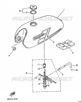 RESERVOIR A ESSENCE pour Yamaha FS1 de 1988