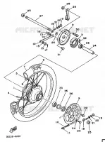 ROUE ARRIERE pour Yamaha FS1 de 1988
