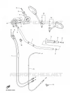 GUIDON ET CABLES pour Yamaha FZ1NA de 2008