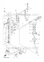 MAITRE CYLINDRE DE FREIN ARRIERE pour Yamaha FZ1NA de 2008