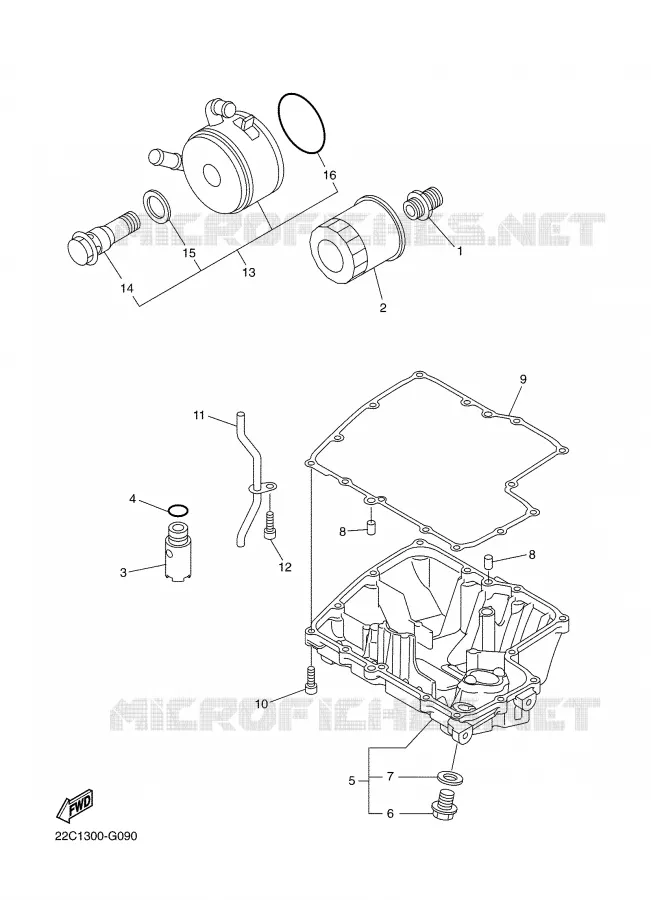 FILTRE A HUILE Yamaha MOTO 1000 2008 FZ1 ABS  FZ1-NA FAZER _