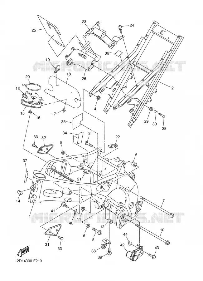 CADRE Yamaha MOTO 1000 2008 FZ1  FZ1-N FAZER _