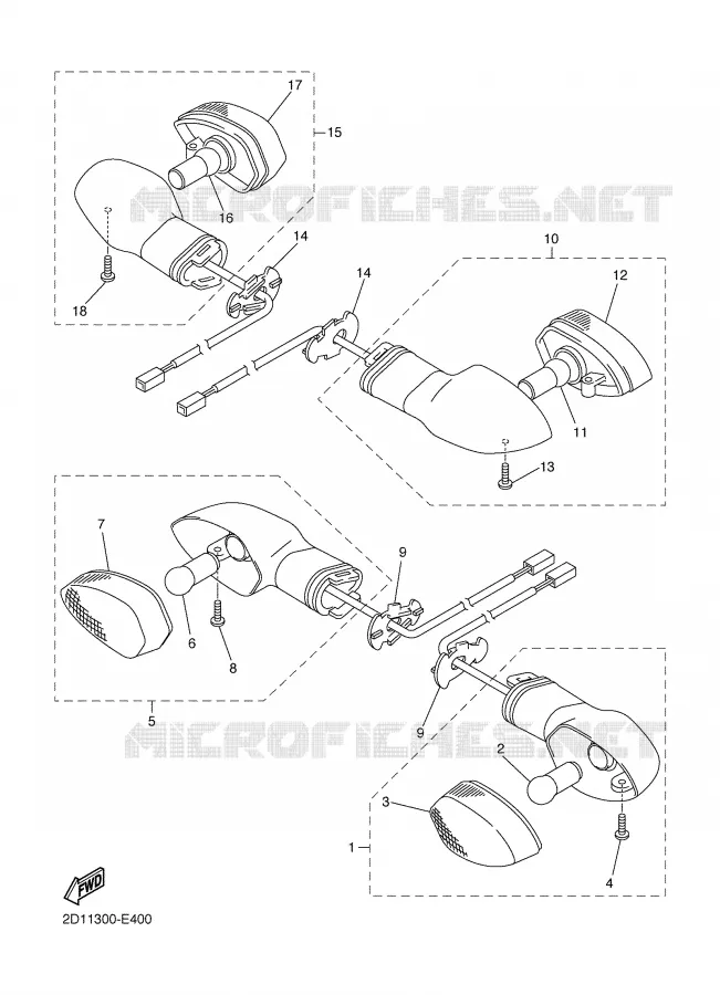CLIGNOTANT Yamaha MOTO 1000 2006 FAZER  FZ1-S
