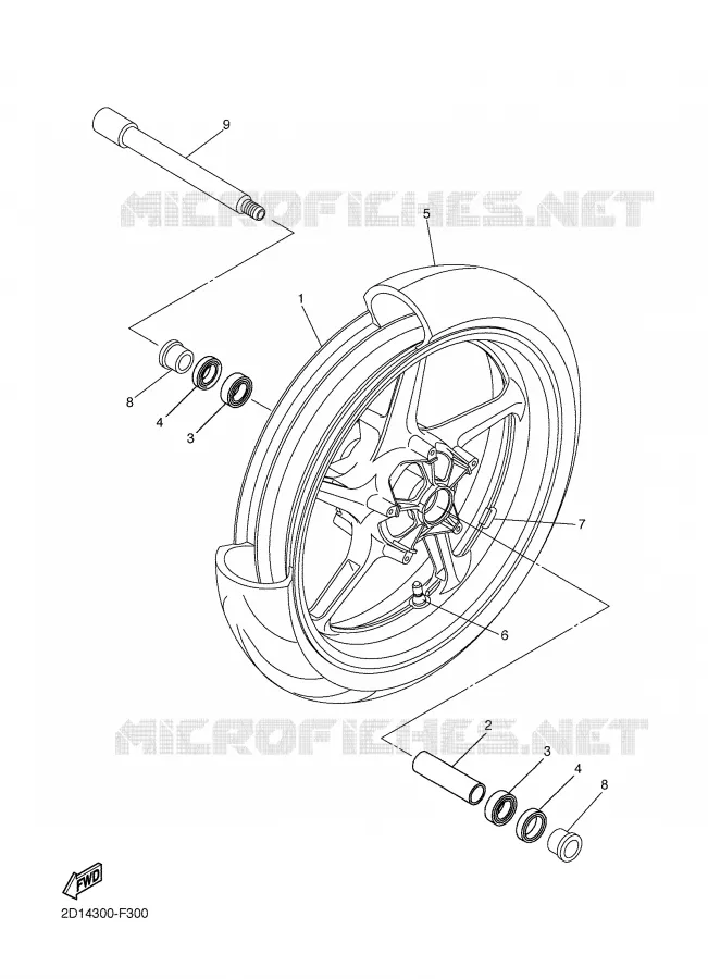 ROUE AVANT Yamaha MOTO 1000 2007 FAZER  FZ1-S