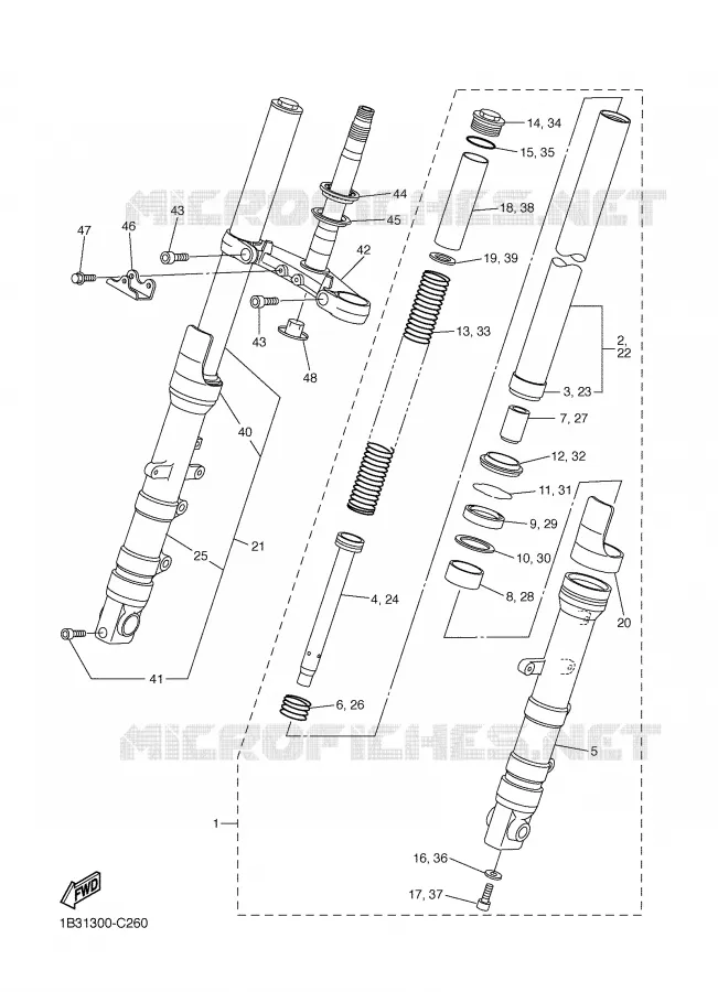 FOURCHE Yamaha MOTO 600 2005 FZ6  FZ6-N