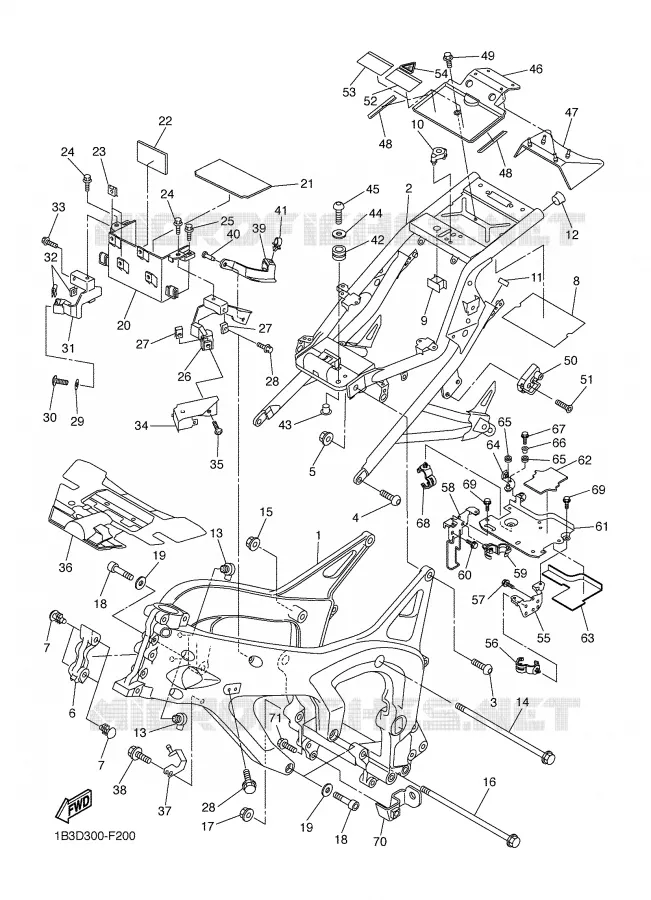CADRE Yamaha MOTO 600 2007 FZ6 78CH  FZ6-N FZ6
