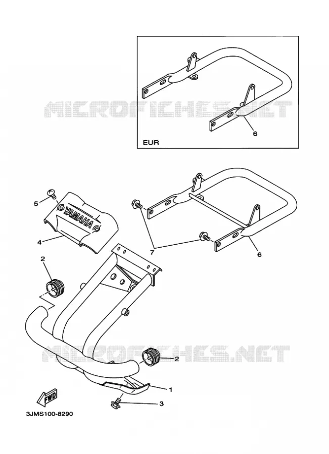 PARE CHOCS Yamaha QUAD 200 1998 BLASTER  YFS200 BLASTER