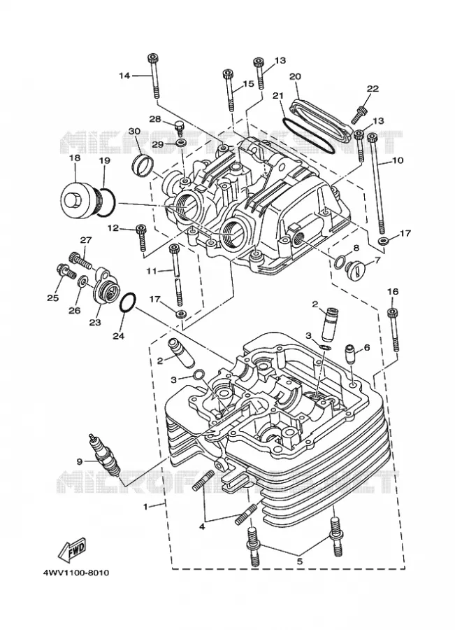 CULASSE Yamaha QUAD 600 1998 YFM  YFM600FWA
