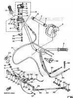 GUIDON ET CABLES pour Yamaha YFM350X de 1996