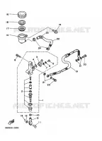 MAITRE CYLINDRE DE FREIN ARRIERE pour Yamaha YFM350X de 1996