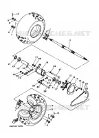 ROUE ARRIERE pour Yamaha YFM350X de 1996