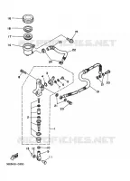 MAITRE CYLINDRE DE FREIN ARRIERE pour Yamaha YFM350X de 1996
