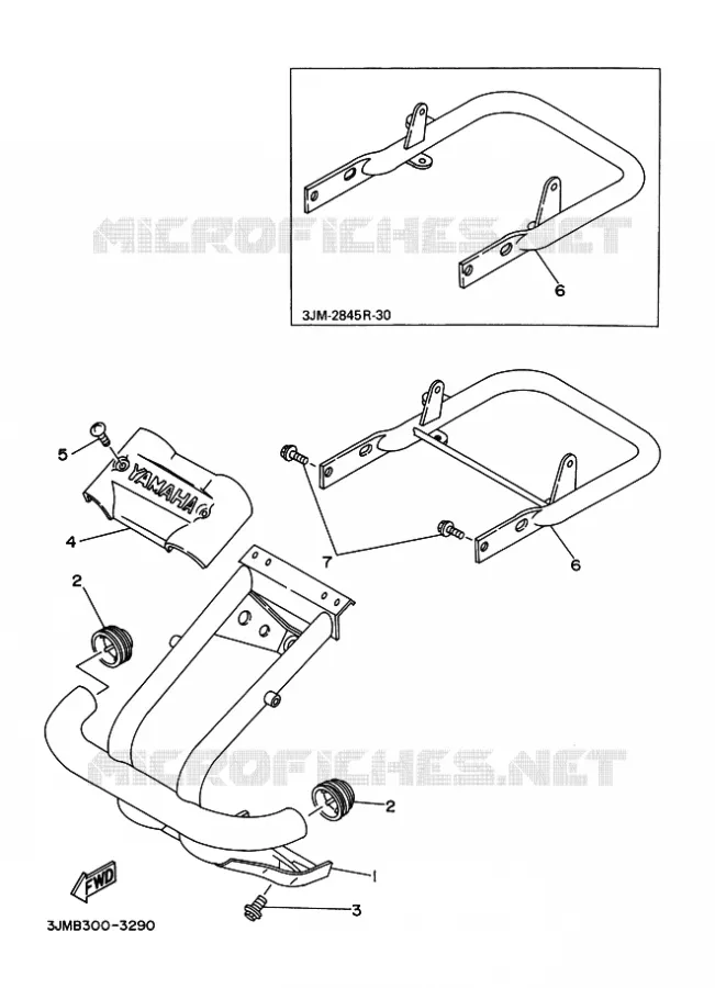 PARE CHOCS 2 Yamaha QUAD 200 1996 BLASTER  YFS200 BLASTER
