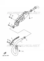 ECHAPPEMENT pour Yamaha KODIAK 400 4WD de 1996