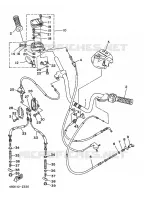 GUIDON ET CABLES pour Yamaha YFB250 de 1995