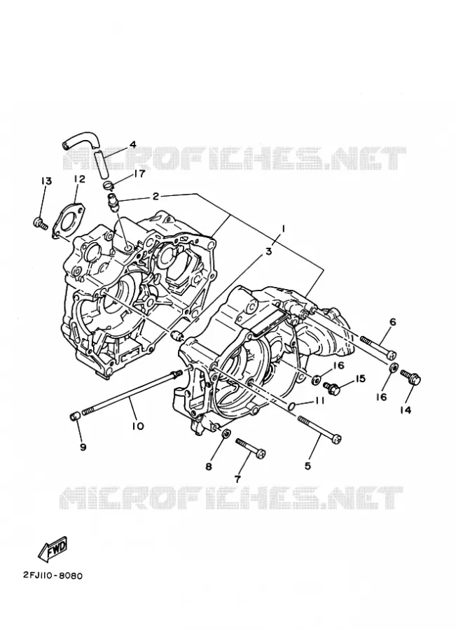 CARTER MOTEUR Yamaha QUAD 80 1995 RAPTOR  YFM80