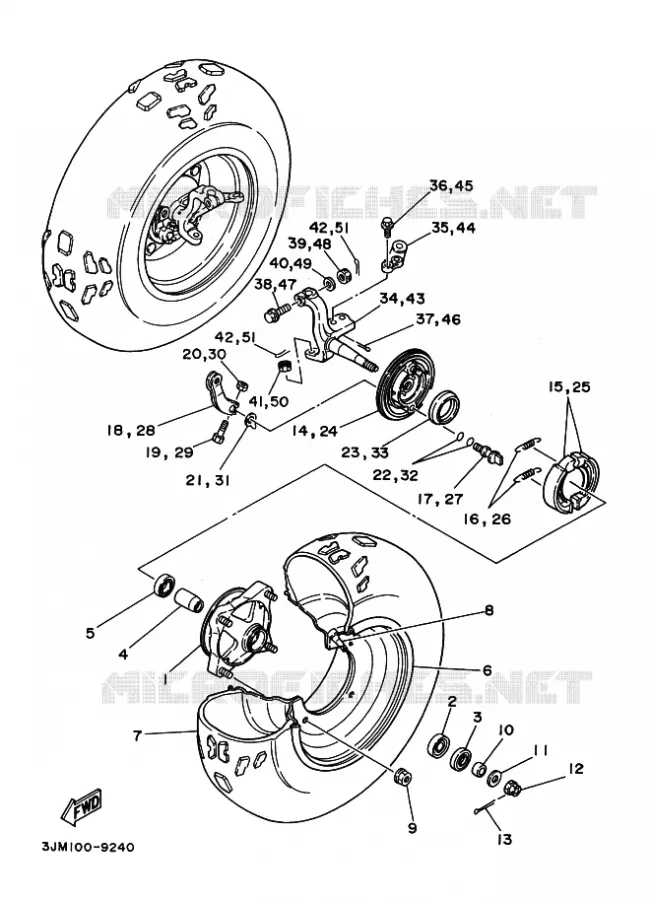 ROUE AVANT Yamaha QUAD 200 1995 BLASTER  YFS200 BLASTER