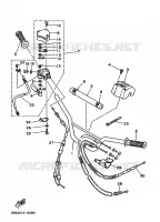 GUIDON ET CABLES pour Yamaha YFZ 350 BANSHEE de 1994