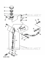 MAITRE CYLINDRE DE FREIN ARRIERE pour Yamaha YFZ 350 BANSHEE de 1994