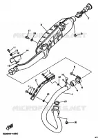 ECHAPPEMENT pour Yamaha YFM350X de 1994