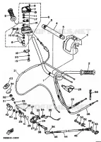 GUIDON ET CABLES pour Yamaha YFM350X de 1993