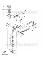 MAITRE CYLINDRE DE FREIN ARRIERE pour Yamaha YFM350X de 1993