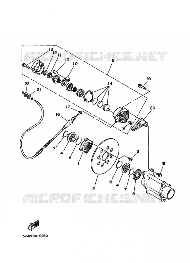 ETRIER DE FREIN ARRIERE Yamaha QUAD 200 1991 BLASTER  YFS200 BLASTER