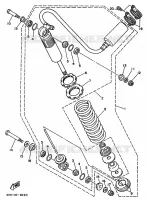 AMORTISSEUR ARRIERE pour Yamaha YFM350X de 1989