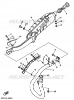 ECHAPPEMENT pour Yamaha YFM350X de 1989