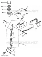 MAITRE CYLINDRE DE FREIN ARRIERE pour Yamaha YFM350X de 1989