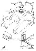 RESERVOIR A ESSENCE pour Yamaha YFM350X de 1989