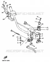 COMMODO / LEVIER pour Yamaha YFM350X de 1989