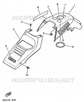 COUVERCLE LATERAL pour Yamaha YFM350X de 1989