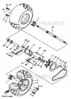 ROUE ARRIERE pour Yamaha YFM350X de 1989