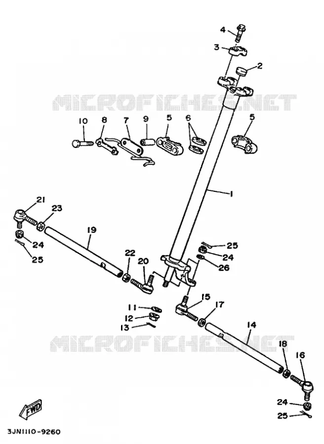 DIRECTION Yamaha QUAD 230 1989 Autres modeles  YFU1