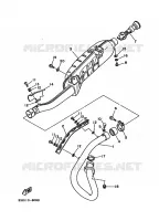ECHAPPEMENT pour Yamaha YFM350X de 1988