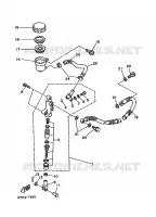 MAITRE CYLINDRE DE FREIN ARRIERE pour Yamaha YFM350X de 1988