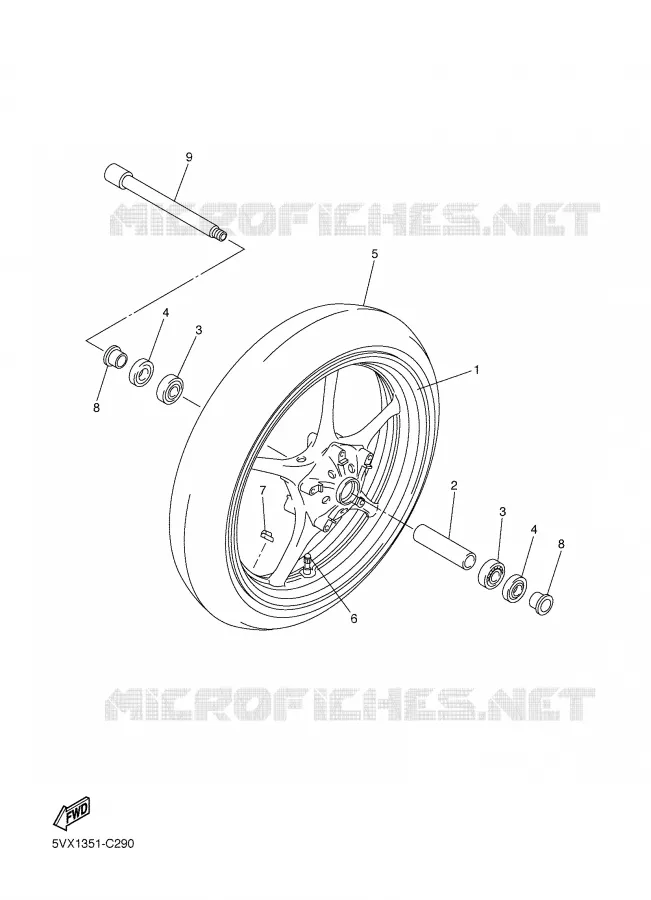 ROUE AVANT Yamaha MOTO 600 2007 FZ6 S2  FZ6-NHGW