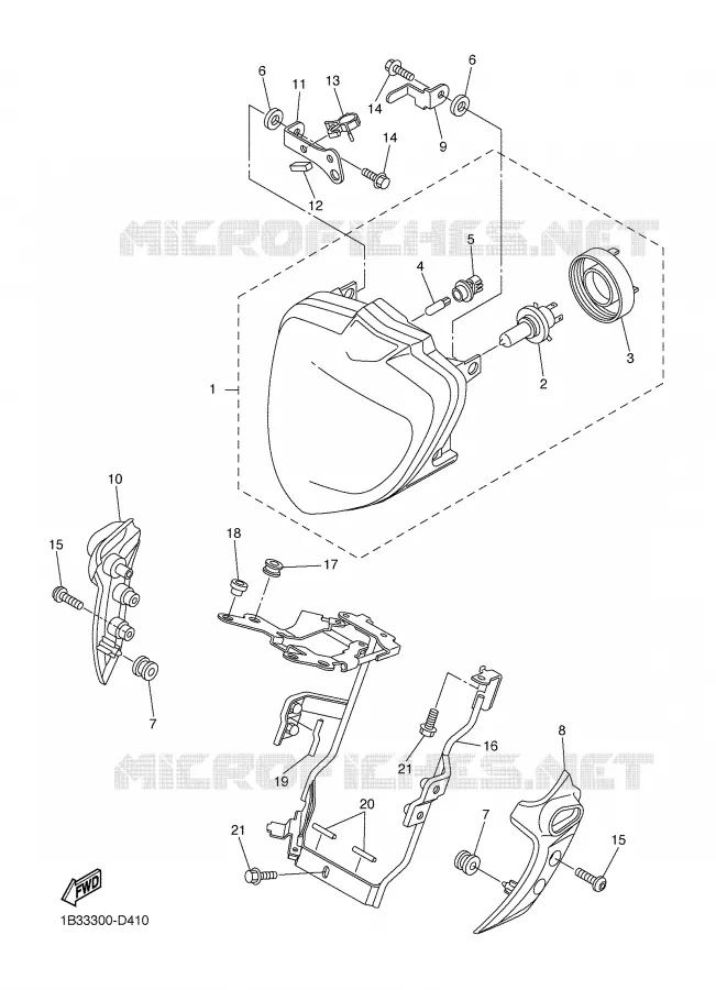 PHARE  Yamaha MOTO 600 2006 FZ6  FZ6-NS