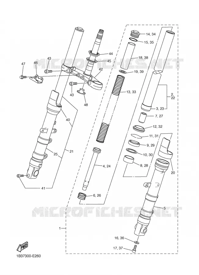 FOURCHE Yamaha MOTO 600 2006 FZ6  FZ6-NV