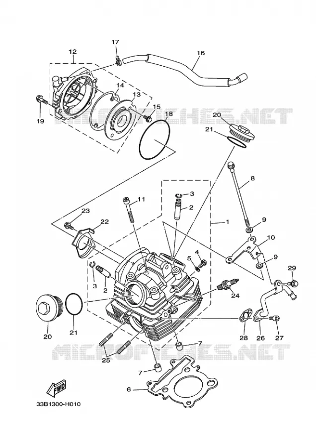 CULASSE Yamaha QUAD 250 2012 RAPTOR  YFM250R