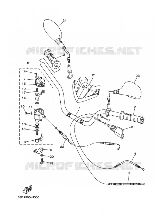 GUIDON ET CABLES Yamaha QUAD 250 2012 RAPTOR  YFM250R
