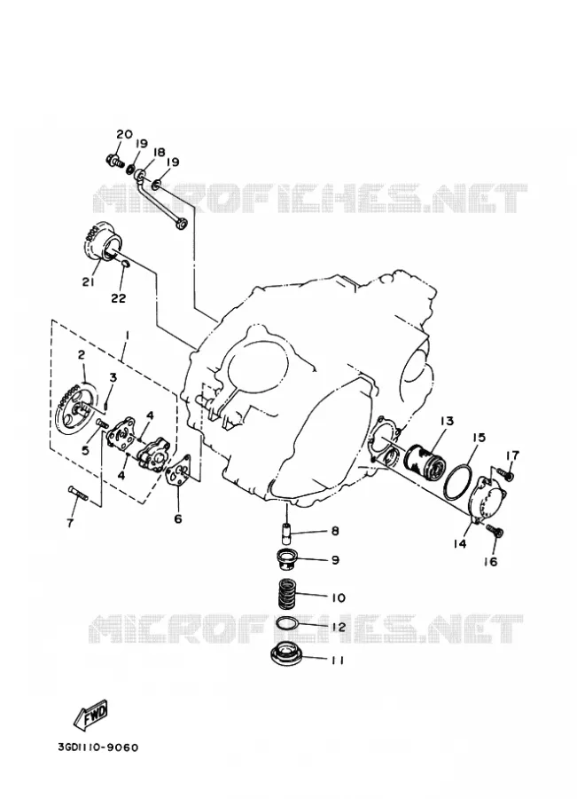 POMPE A HUILE Yamaha QUAD 350 2008 RAPTOR  YFM350 YFM35RX RAPTOR 350