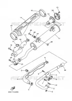 ECHAPPEMENT pour Yamaha YFM350AS  de 2006
