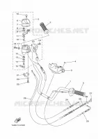 GUIDON ET CABLES pour Yamaha YFM350FWA de 2012