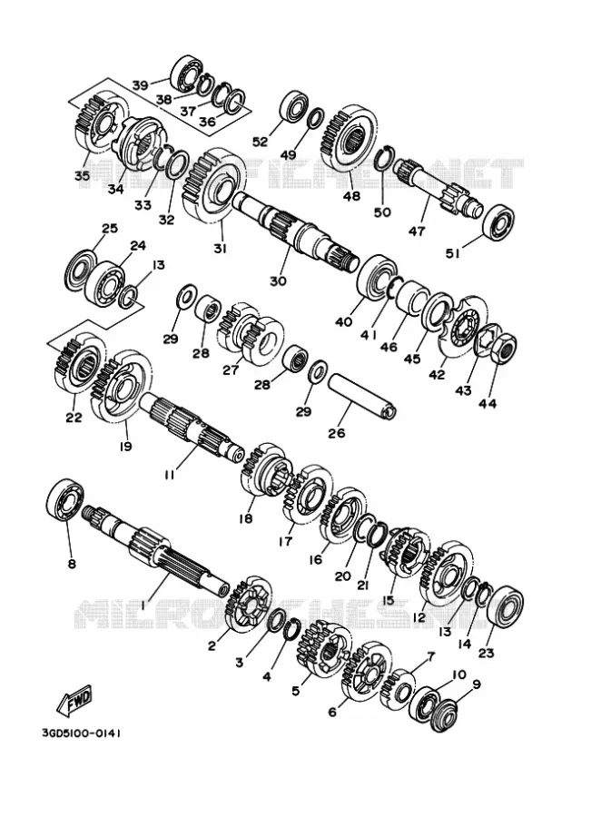 TRANSMISSION Yamaha QUAD 350 2002 WARRIOR  YFM350X YFM350XP WARRIOR