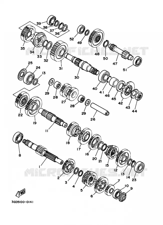 TRANSMISSION Yamaha QUAD 350 2002 WARRIOR  YFM350X YFM350XP WARRIOR